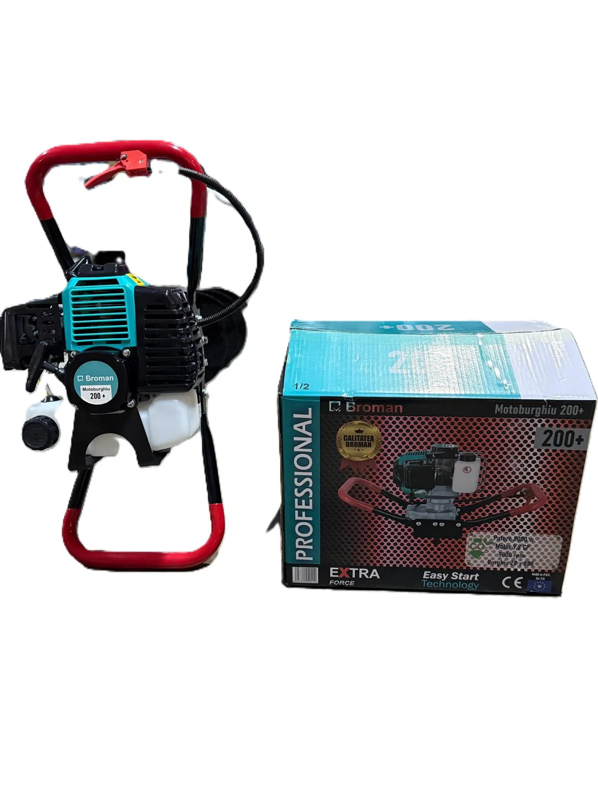 Motoburghiu foreza pamant gheata Broman 200+ 9.8CP + burghiu 200x800 mm (BRM02041) [3]