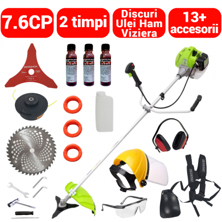 Motocoase - Motocoasa benzina 7.6CP + 13+ accesorii ulei (MC7.6CP)