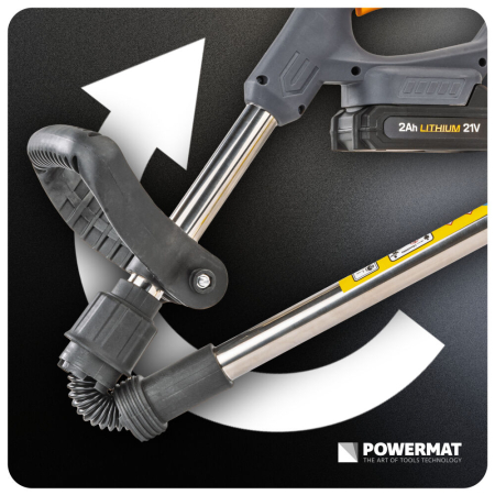 Motocoasa cu acumulator 21V, 2x4Ah, cu roti, 1000W, 150mm, cu lame si fir de taiere PM1329 (PM-PKA-4AHM) [31]