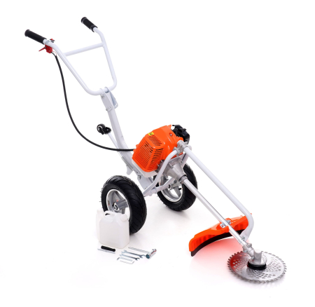 Scule pentru gradinarit - Motocoasa pe roti cu manere si suport benzina 5.2CP 2 timpi (KD5043)