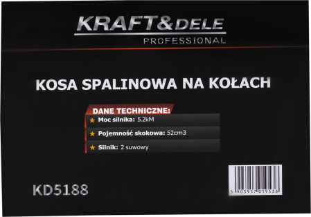 Motocoasa pe roti cu motor benzina 5.2CP si accesorii incluse (KD5188) [21]