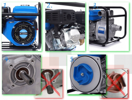 Motopompa benzina 4timpi 6.5CP + 2 x furtun 20m 2 toli +ulei motor (TA551+2FA+U) [15]