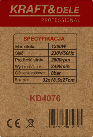 Motor compresor fara ulei 1390W 249L/min 8 bar (KD4076) [12]