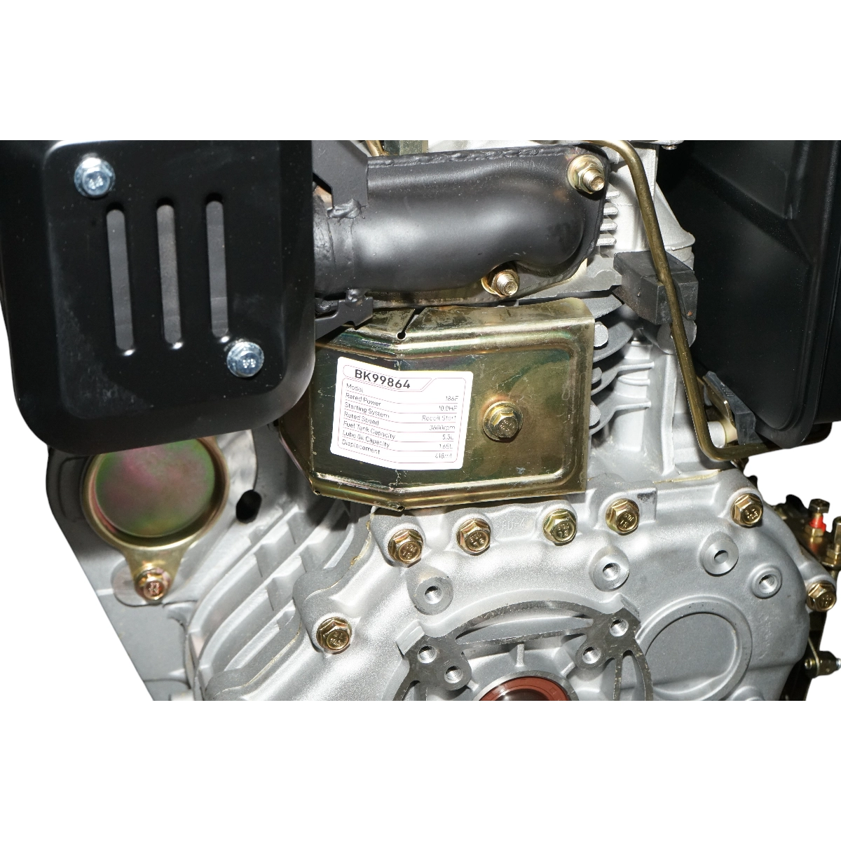 Motor diesel 10CP 186F, 418cc, turatie 3600rpm, ax rotund filetat 25.4mm, pornire sfoara DISUN08 (BK99864) [6]