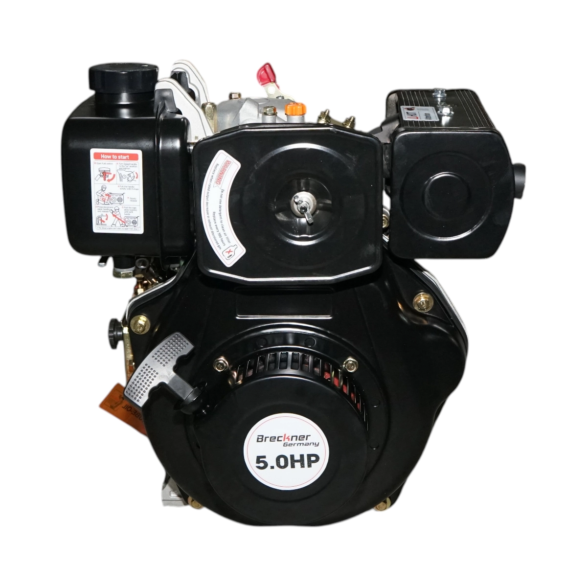 Motoare diesel - Motor diesel 5CP 173F, 247cc, turatie 3600rpm, ax rotund filetat 19.05mm, pornire sfoara DISUN06 (BK99862)