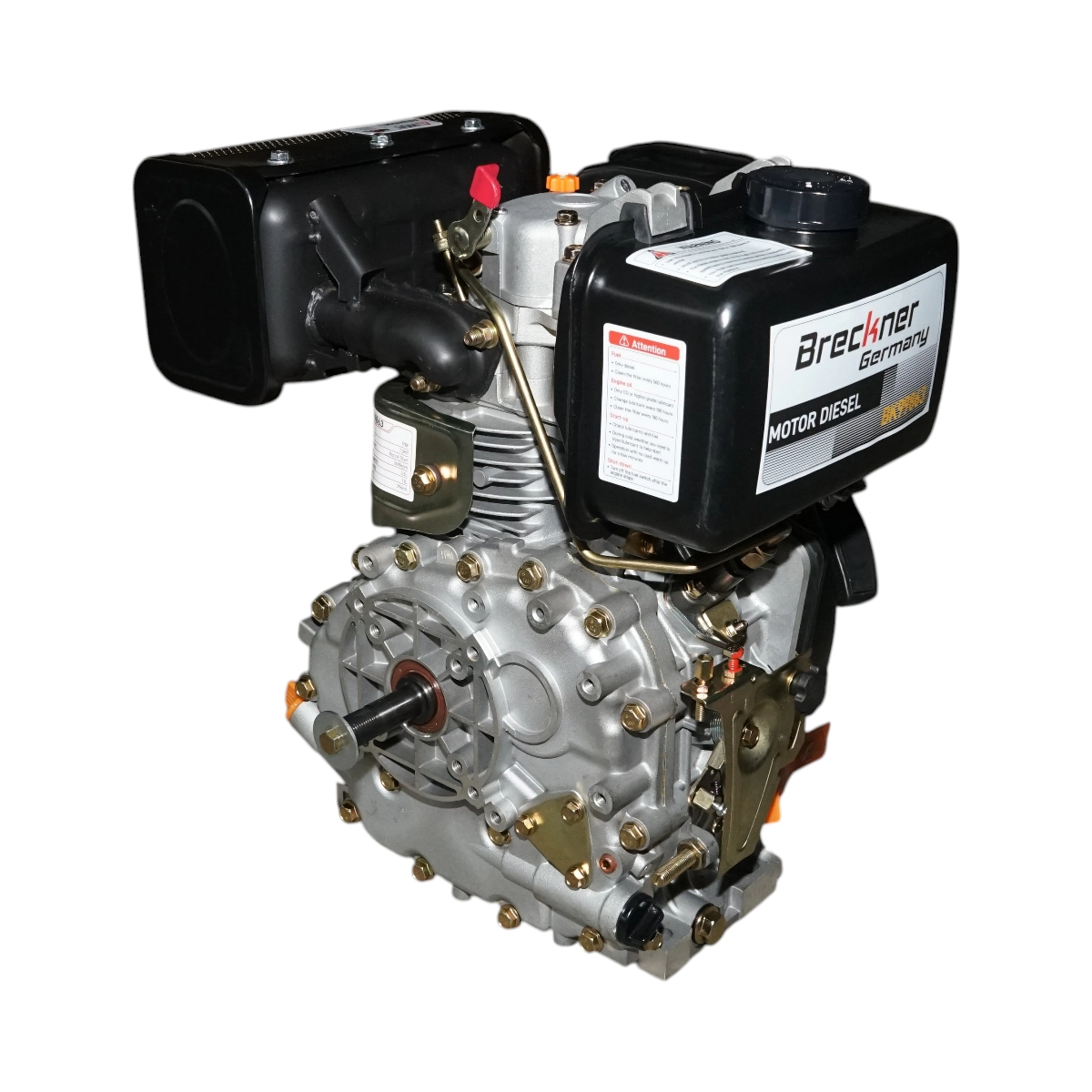 Motor diesel 7CP 178F, 296cc, turatie 3600rpm, ax rotund filetat 19.05mm, pornire sfoara DISUN07 (BK99863) [1]