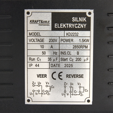 Motor electric 1.5kW 2850rpm 10A pentru compresor pompa ferastrau utilaje (KD2232) [11]
