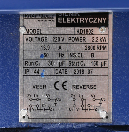 Motor electric 2.2kW monofazic 220V 2800rpm monofazat (KD1802) [7]