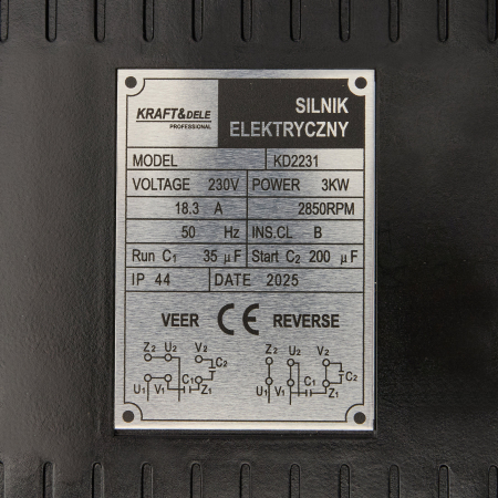 Motor electric 3kW 2850rpm 18.3A 230V pentru compresor pompa ferastrau utilaje (KD2231) [6]