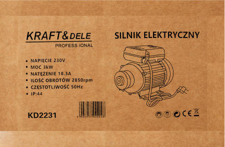 Motor electric 3kW 2850rpm 18.3A 230V pentru compresor pompa ferastrau utilaje (KD2231) [16]
