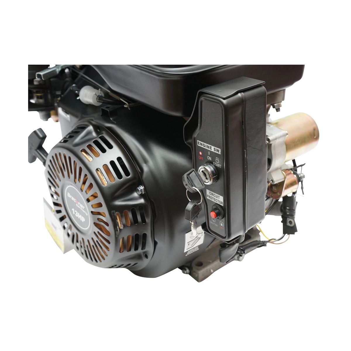 Motor pe benzina 13CP, 4 timpi, ax cu pana 25mm pornire cheie/sfoara, reductor priza (BK19818) [4]