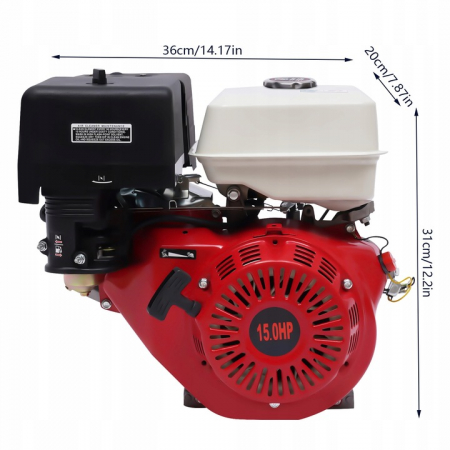 Motor pe benzina 4 timpi 15CP ax cu pana 25,4mm (V60261) [8]