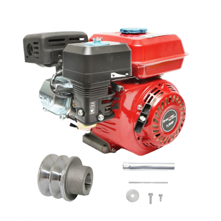 Generatoare / motoare benzina - Motor pe benzina 4 timpi 7.5CP + fulie ax cu pana 19mm DISFB97 (BK98453)