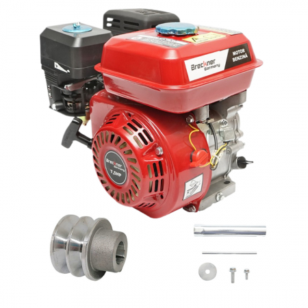Generatoare / motoare benzina - Motor pe benzina 4 timpi 7.5CP + fulie ax cu pana 20mm DISKH68 (BK98452)
