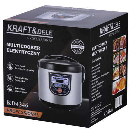 Multicooker electric 5 L, 1200 W, bol antiaderent, afisaj LED (KD4346) [15]
