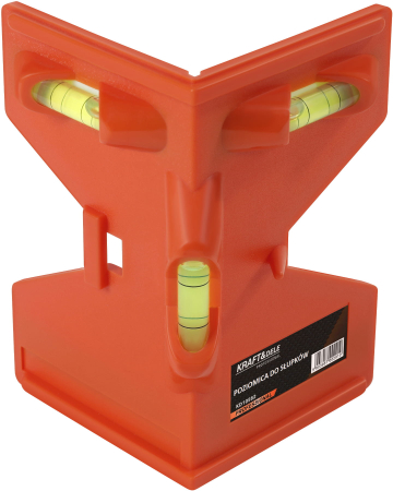 Nivela de colt pentru stalpi, cu 3 fiole si 4 magneti (KD10562) [3]