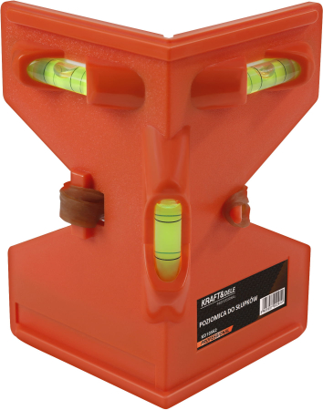 Nivela de colt pentru stalpi, cu 3 fiole si 4 magneti (KD10562) [8]