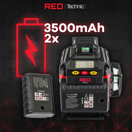 Nivela laser 360grade rotativ incrucisat 40m 16 linii + suporti si geanta (RTPLK0036) [25]