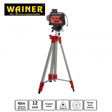 Nivela laser 360grade rotativ incrucisat 40m cu trepied si carcasa uz exterior (TL2) [0]