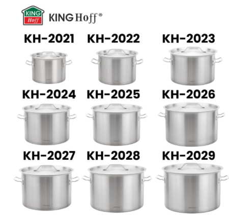Oala catering inox 17L 32 cm cu capac si fund multistrat pentru inductie (KH-2023) [12]