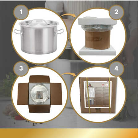 Oala catering inox 17L 32 cm cu capac si fund multistrat pentru inductie (KH-2023) [10]