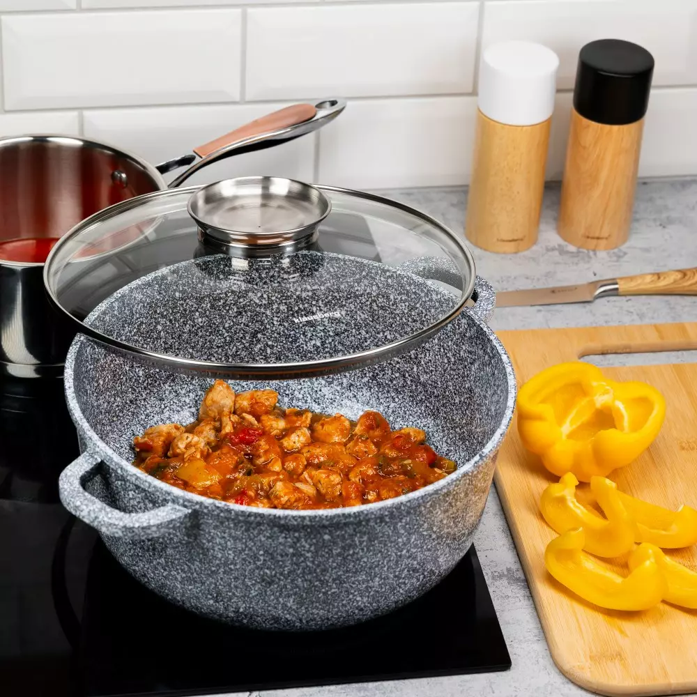 Oala cu capac din aluminiu 3.3 L 22 cm (KB-7521) [6]