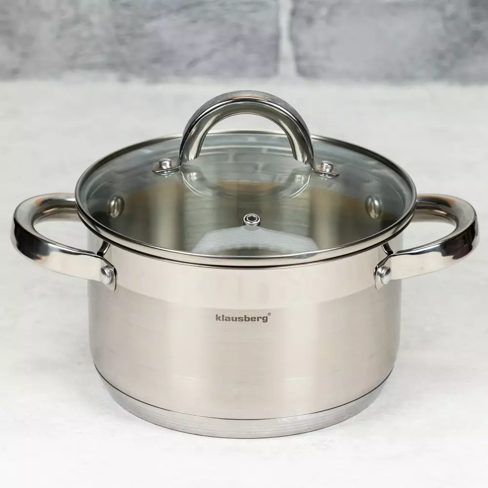 Oala cu capac din otel 2.6 L 18 cm (KB-7123) [1]