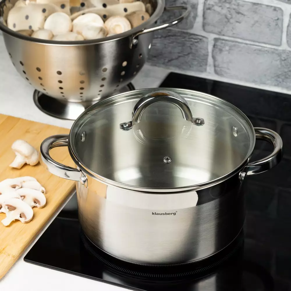 Oala cu capac din otel 4.6 L 22 cm (KB-7125) [2]