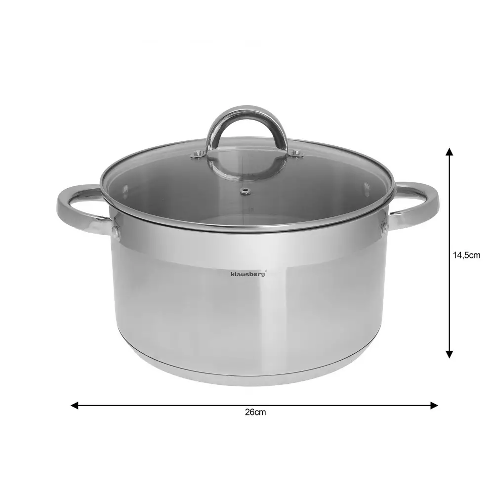 Oala cu capac din otel inoxidabil 7.5 L, 26 cm (KB-7127) [1]