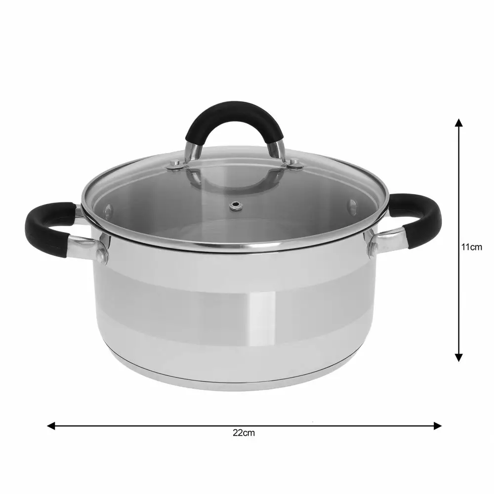 Oala cu capac otel 4 L 22 cm (KH-4345) [1]