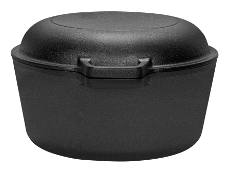 Oala din fonta 26 cm cu capac 2 in 1, tigaie reversibila pentru paine friptura si gatit la cuptor (KD4412) [9]