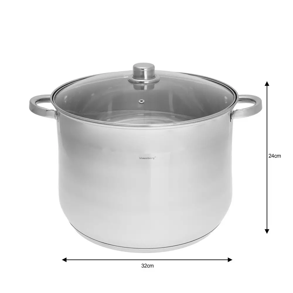 Oala din otel inoxidabil, diametru 32 cm, capacitate 18.7 l (KB-7167) [1]