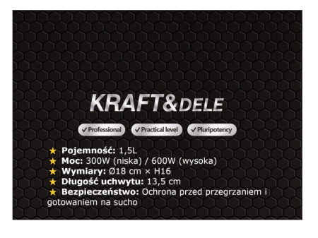 Oala electrica 1.5L 600W cu interior antiaderent si doua trepte de putere pentru gatit rapid (KD4169) [4]