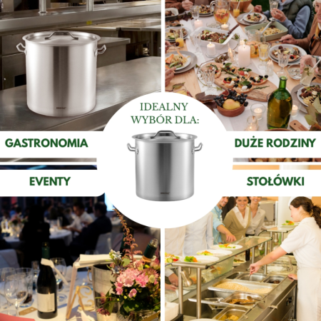 Oala inalta volum mare 50 l din otel inoxidabil 40 cm (KH-1966) [4]