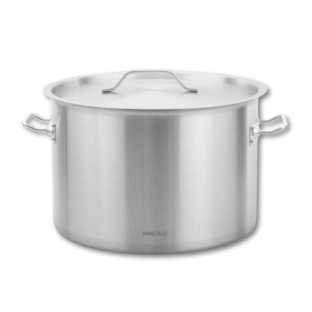 Oala inox 27L Ø38 cm cu capac metalic si baza inductie pentru uz profesional si casnic (KH-2025) [9]