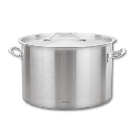 Oala inox 44L Ø45 cm cu capac metalic si baza inductie pentru uz profesional si catering (KH-2027) [8]