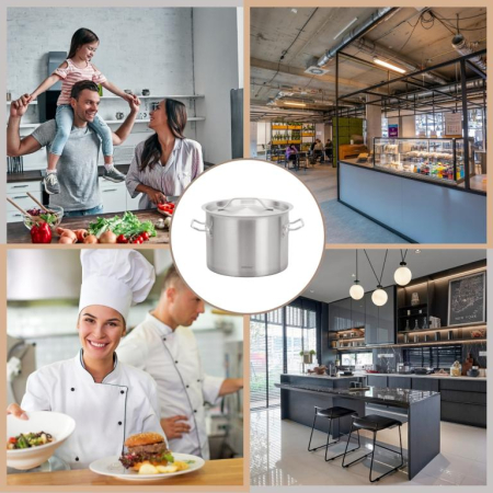 Oala inox 83L Ø55 cm cu capac metalic si baza inductie pentru uz profesional si catering (KH-2029) [9]