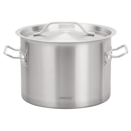 Oala inox 9L Ø25 cm cu capac metalic si baza inductie pentru uz casnic si profesional (KH-2021) [3]