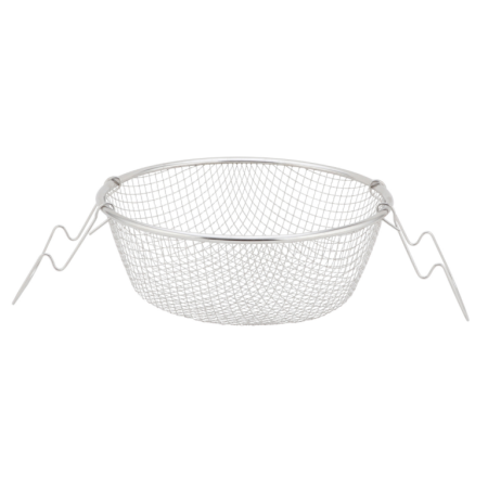 Oala pentru cartofi prajiti 24 cm 4 l cu invelis marmorat cos inox si capac (KH-1985) [2]