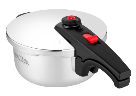 Oala sub presiune inox 4L 22 cm cu 7 sisteme de siguranta pentru gatit rapid (KD4295) [4]