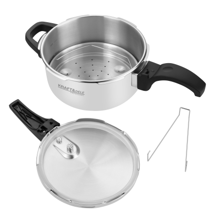 Oala sub presiune inox 4L 22 cm cu 7 sisteme de siguranta pentru gatit rapid (KD4295) [10]