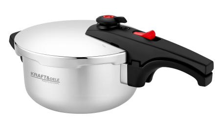 Oala sub presiune inox 4L 22 cm cu 7 sisteme de siguranta pentru gatit rapid (KD4295) [3]
