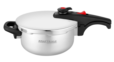 Oala sub presiune inox 4L 22 cm cu 7 sisteme de siguranta pentru gatit rapid (KD4295) [2]