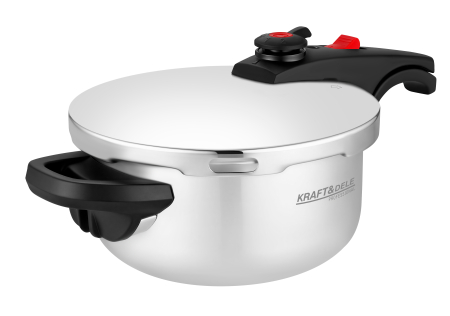Oala sub presiune inox 4L 22 cm cu 7 sisteme de siguranta pentru gatit rapid (KD4295) [5]
