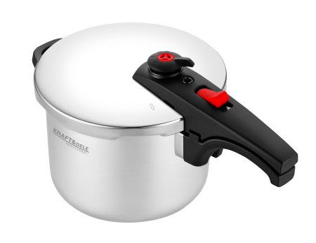 Oala sub presiune inox 6L 22 cm cu 7 sisteme de siguranta pentru gatit rapid (KD4296) [4]
