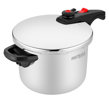 Oala sub presiune inox 8L 22 cm cu 7 sisteme de siguranta pentru gatit rapid (KD4297) [4]