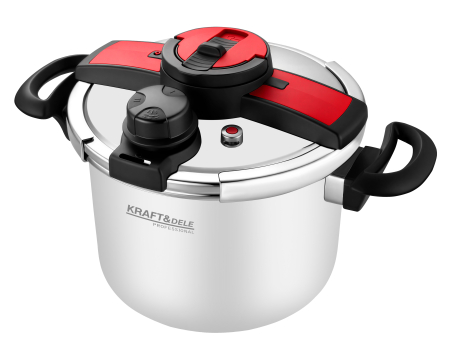 Oala sub presiune inox 8L 22 cm cu 7 sisteme de siguranta pentru gatit rapid (KD4299) [3]