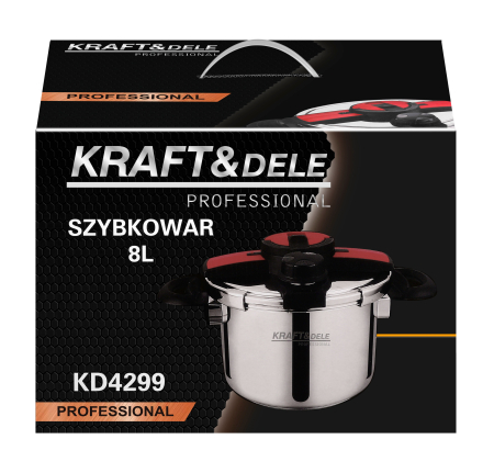 Oala sub presiune inox 8L 22 cm cu 7 sisteme de siguranta pentru gatit rapid (KD4299) [13]