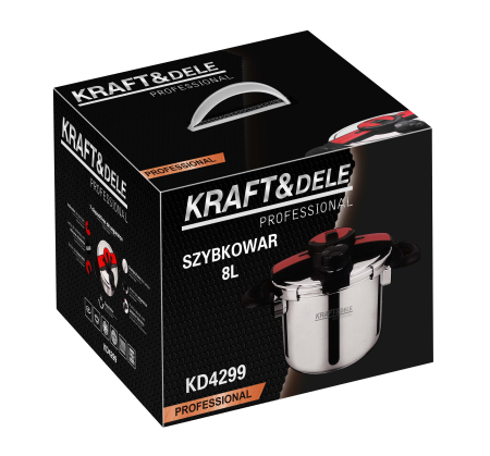 Oala sub presiune inox 8L 22 cm cu 7 sisteme de siguranta pentru gatit rapid (KD4299) [12]