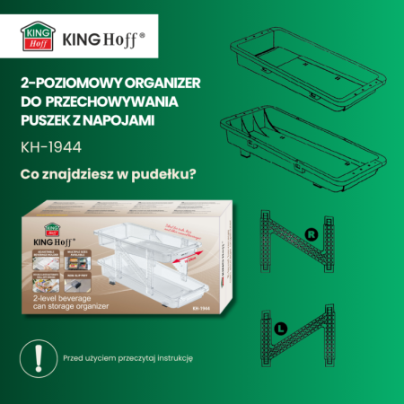 Organizator doze bauturi, dozator tip rulare gravitationala, doua niveluri, material transparent (KH-1944) [11]